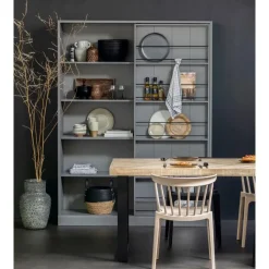 WOOOD Tablo Tafel Visgraat met 2-standen Poot - Mango - 75x180x90