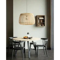 WOOOD Tablo Tafelblad Rond - Eiken - Onbehandeld - 2,4x120x120