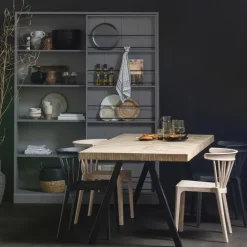 WOOOD Tablo Tafelblad Visgraat - Mango - White Wash - 5, 5x180X90