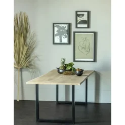 WOOOD Tablo U-Poot/Maastricht 1 Stuk - Metaal - Zwart - 72x79x10