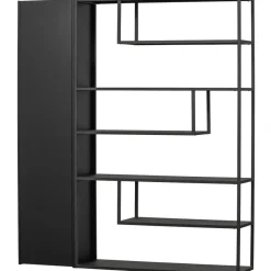 WOOOD Teun Opbergkast - Grenen - Diepzwart - 188x44x35