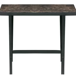 WOOOD Turn Around Bijzettafel - Hout/Metaal - Zwart - 40x50x44