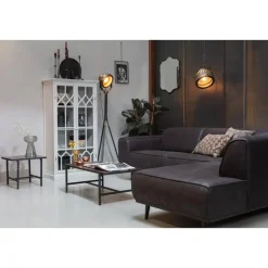 WOOOD Turn Around Bijzettafel - Hout/Metaal - Zwart - 40x50x44