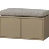 WOOOD Turner Opbergbank Incl. Kussen- Grenen - Mud - 47x80x44