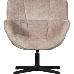 WOOOD Wibo Draaifauteuil - Chenille - Taupe - 94x71x83