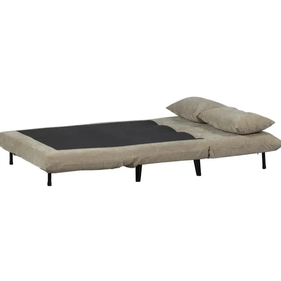 WOOOD Xem Slaapbank - 1-Persoons - Chenille stof - Naturel - 80x122x92