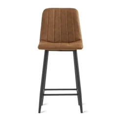 2x Barkruk Jax - Microleder Cognac (Set van 2)