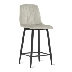 2x Barkruk Jax - Velvet Taupe (Set van 2)