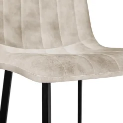 2x Eetkamerstoel Minsk Fluweel Beige