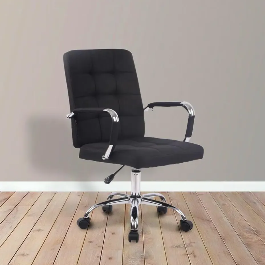 Xairo Milaan - Bureaustoel - Stof - Zwart