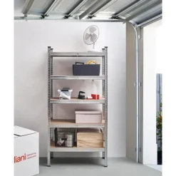 XITTA - Stellingkast 5 planken - Zilver - 150 cm - Staal