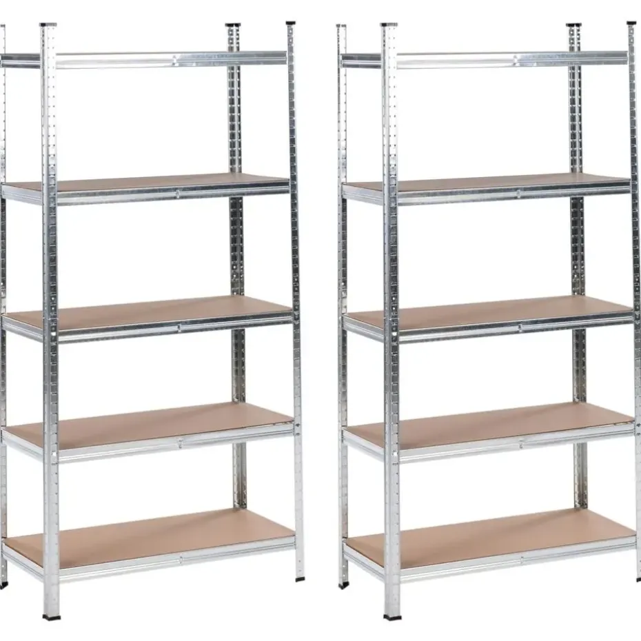 XITTA - Stellingkast set van 2 - Zilver - 150 cm - Staal