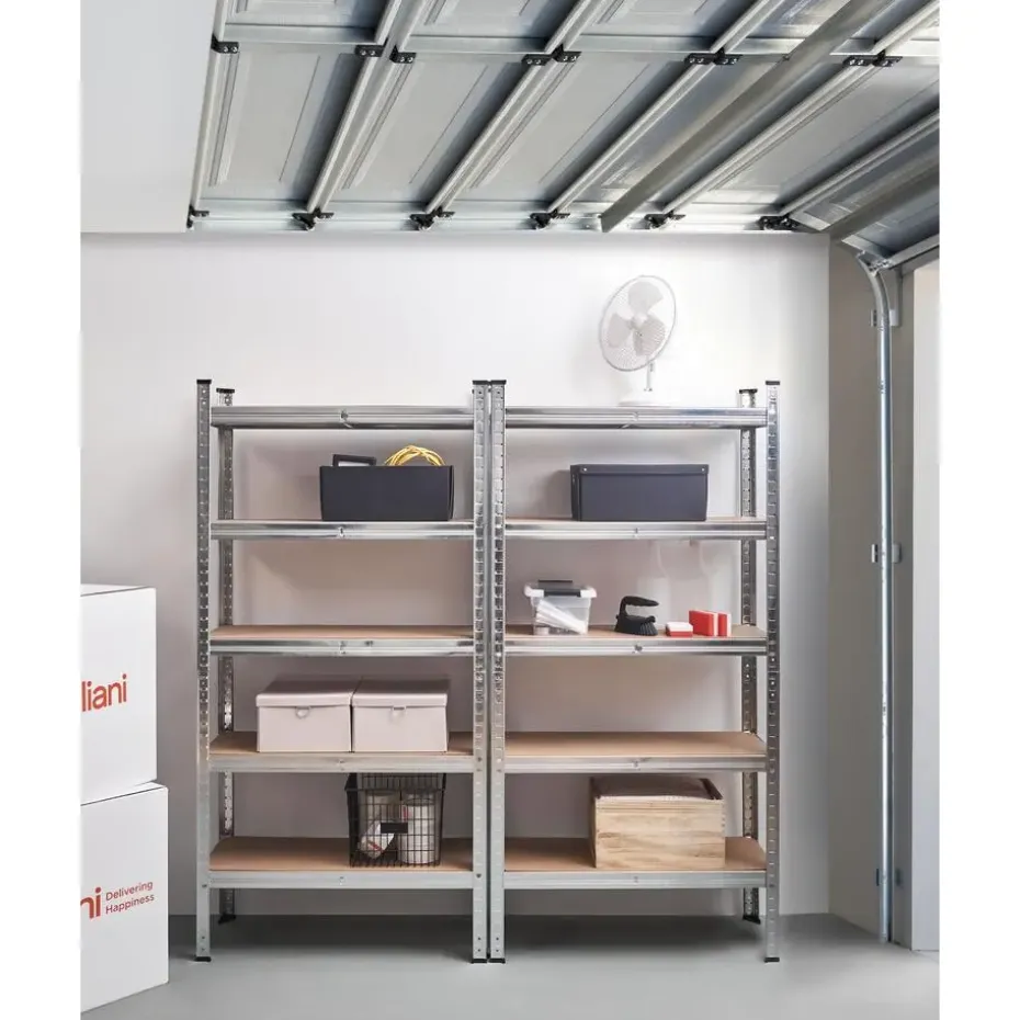 XITTA - Stellingkast set van 2 - Zilver - 150 cm - Staal