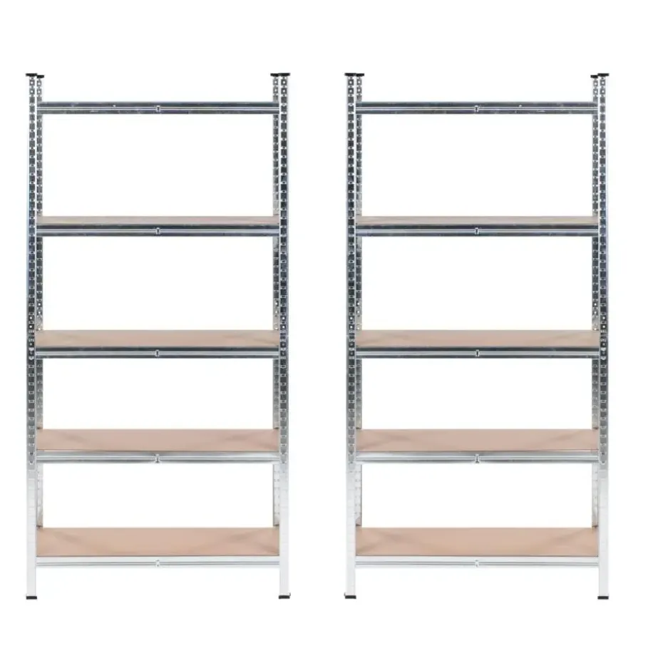 XITTA - Stellingkast set van 2 - Zilver - 150 cm - Staal