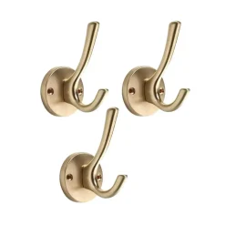 XIVADA Kapstokhaak Zena - Inclusief schroefset - Goud - Set van 3