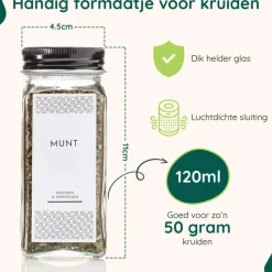 XIVADA Staand kruidenrek met 24 kruidenpotjes - 240 kruidenlabels