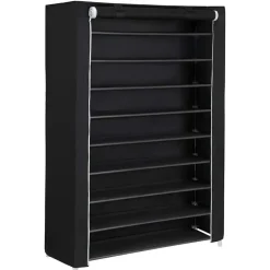 XXL Extra Groot Schoenenrek met 10 Niveaus - tot 54 Paar Schoenen - Zwart