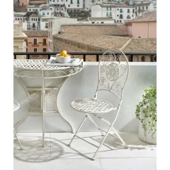 YAVIZA - Set van 2 tuinstoelen - Lichtbeige - IJzer