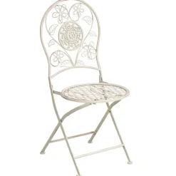 YAVIZA - Set van 2 tuinstoelen - Lichtbeige - IJzer