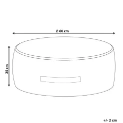 YULLE - Poef - Lichtbeige - Fluweel