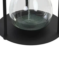 Zandloper cilinder - deco of tijdsmeting - 1,5 minuten - zwart