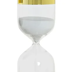 Zandloper cilinder - decoratie of tijdsmeting - 15 minuten - wit