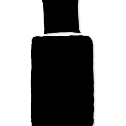 Zavelo Basic Uni Dekbedovertrek Zwart-2-persoons (200 x 200/220 cm)