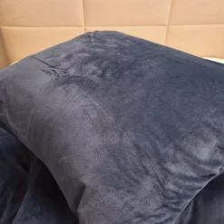 Zavelo Dekbedovertrek Velvet Comfort Antraciet-Lits-jumeaux (240 x 200/220 cm)