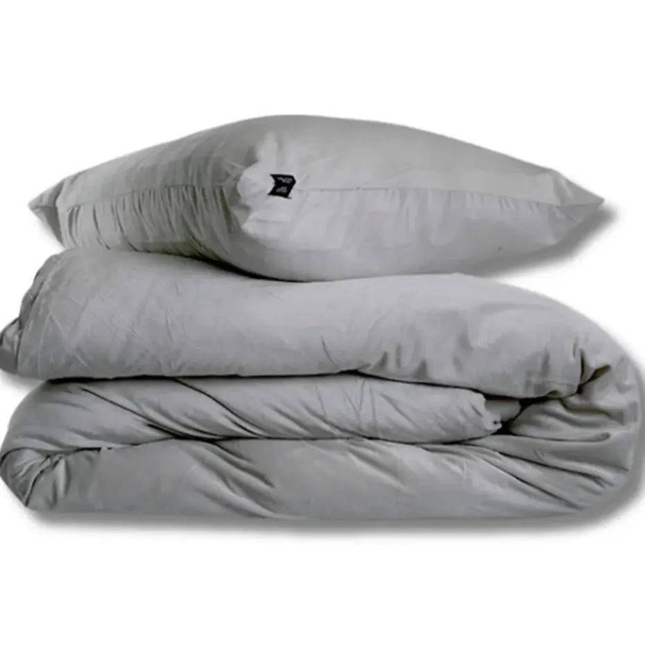 Zavelo Dekbedovertrek Velvet Comfort Zilver-Lits-jumeaux (240 x 200/220 cm)