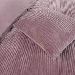 Zavelo Dorien Rib Teddy Dekbedovertrek Roze-Lits-jumeaux (240 x 200/220 cm)