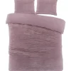 Zavelo Dorien Rib Teddy Dekbedovertrek Roze-1-persoons (140 x 200/220 cm)