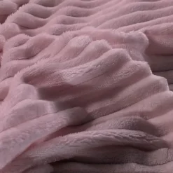 Zavelo Dorien Rib Teddy Dekbedovertrek Roze-1-persoons (140 x 200/220 cm)