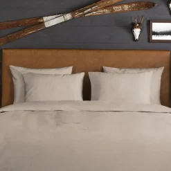 Zavelo Flanellette Effen Dekbedovertrek Zand-2-persoons (200 x 200/220 cm)