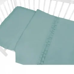 Zavelo Peuter Dekbedovertrek Royal Ruches Groen 120 x 150 cm