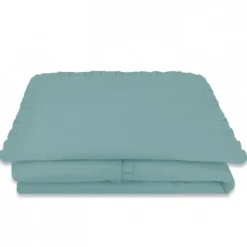 Zavelo Peuter Dekbedovertrek Royal Ruches Groen 120 x 150 cm