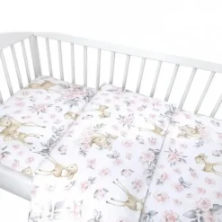 Zavelo Peuter Dekbedovertrek Hertje Roze 120 x 150 cm