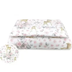 Zavelo Peuter Dekbedovertrek Hertje Roze 120 x 150 cm