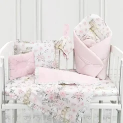 Zavelo Peuter Dekbedovertrek Hertje Roze 120 x 150 cm