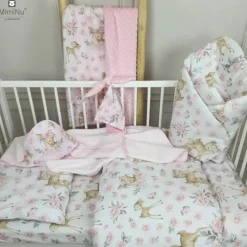 Zavelo Peuter Dekbedovertrek Hertje Roze 120 x 150 cm