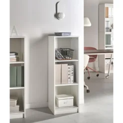 ZEHNA - Boekenkast 3 planken - Wit - 40 x 40 cm - Vezelplaat