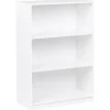 ZEHNA - Boekenkast 3 planken - Wit - 80 x 40 cm - Vezelplaat