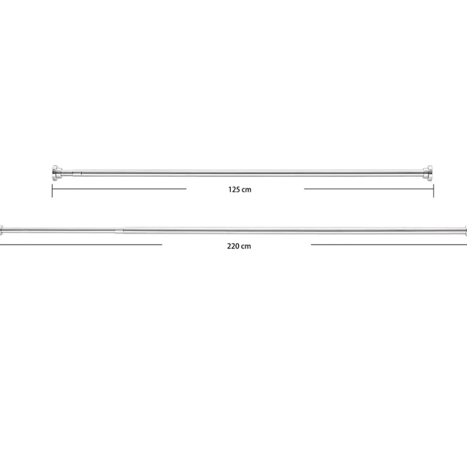 Zelf Opspannende Gordijnroede voor Gordijn - Zilver