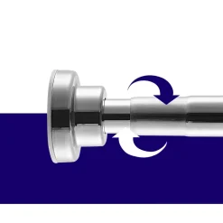 Zelf Opspannende Gordijnroede voor Gordijn - Zilver