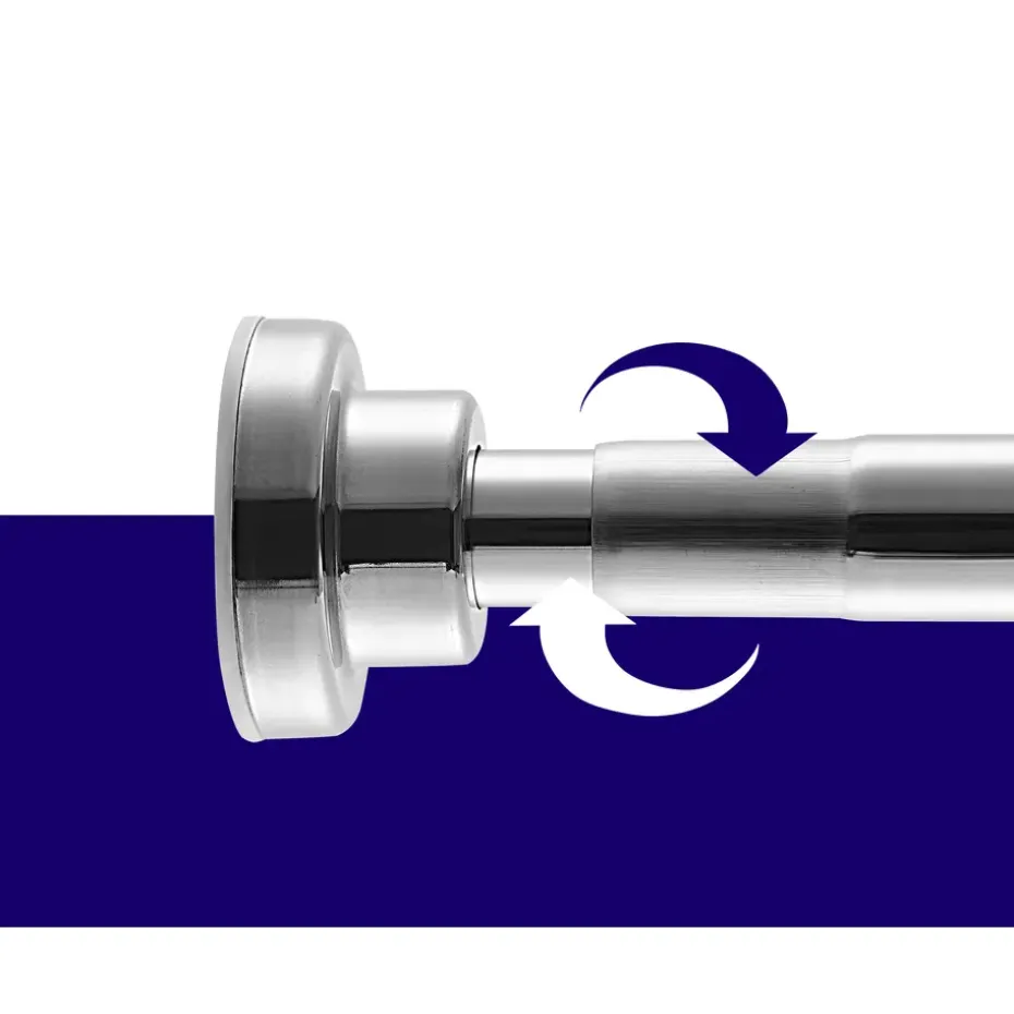 Zelf Opspannende Gordijnroede voor Gordijn - Zilver