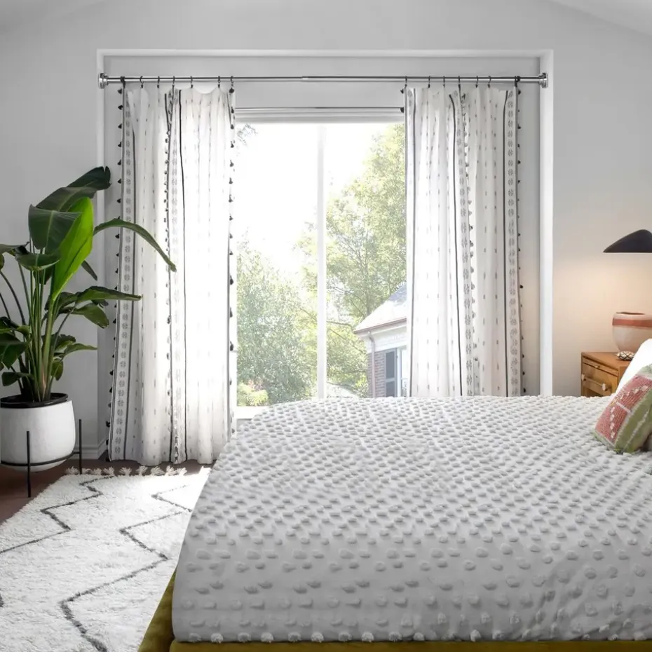 Zelf Opspannende Gordijnroede voor Gordijn - Zilver