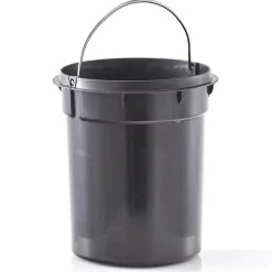 Zeller Pedaalemmer - 3L - wit - metaal en bamboe - 24 cm - toilet