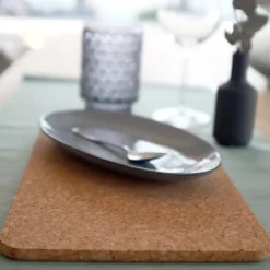 Zeller Placemat - 2x stuks - bruin - kurk - 30 x 20