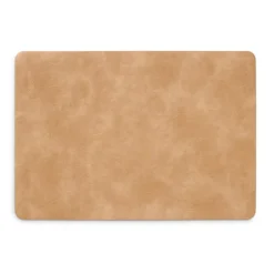 Zeller placemats lederlook - lichtbruin - 45 x 30 cm