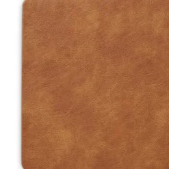 Zeller placemats lederlook - cognac bruin - 45 x 30 cm