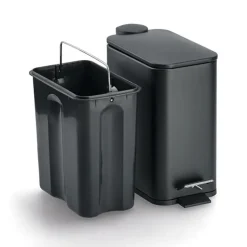 Zeller Prullenbak/pedaalemmer - metaal/kunststof - 5L - softclose